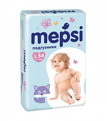 Подгузники для детей Mepsi L (9-16кг) 54 шт. - Картинка #1